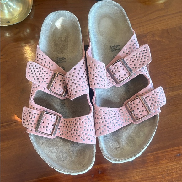 Birkenstock Pink Sandals with Metallic main image 9